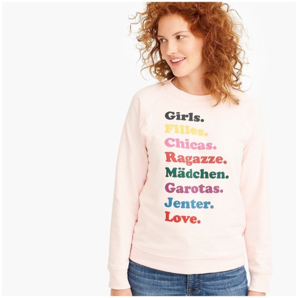 J Crew & Girls Inc Pink Sweatshirt